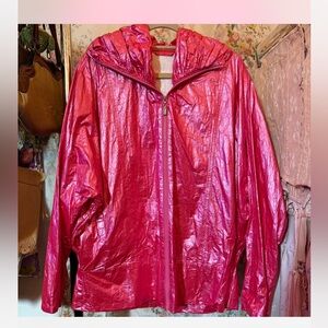 MYCRA PAC LIFE retro 80s Shimmery Pink Women's Jacket M/L